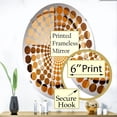 thumbnail image 3 of Designart "Gleaming Bronze Balance" Abstract Shapes Radial Dot Round Wall Mirror - Abstract Oval Printed Decorative Mirror - Multiple Color Options, 3 of 5