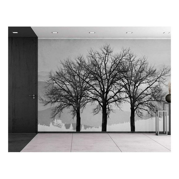 Black And White Trees Wallpaper