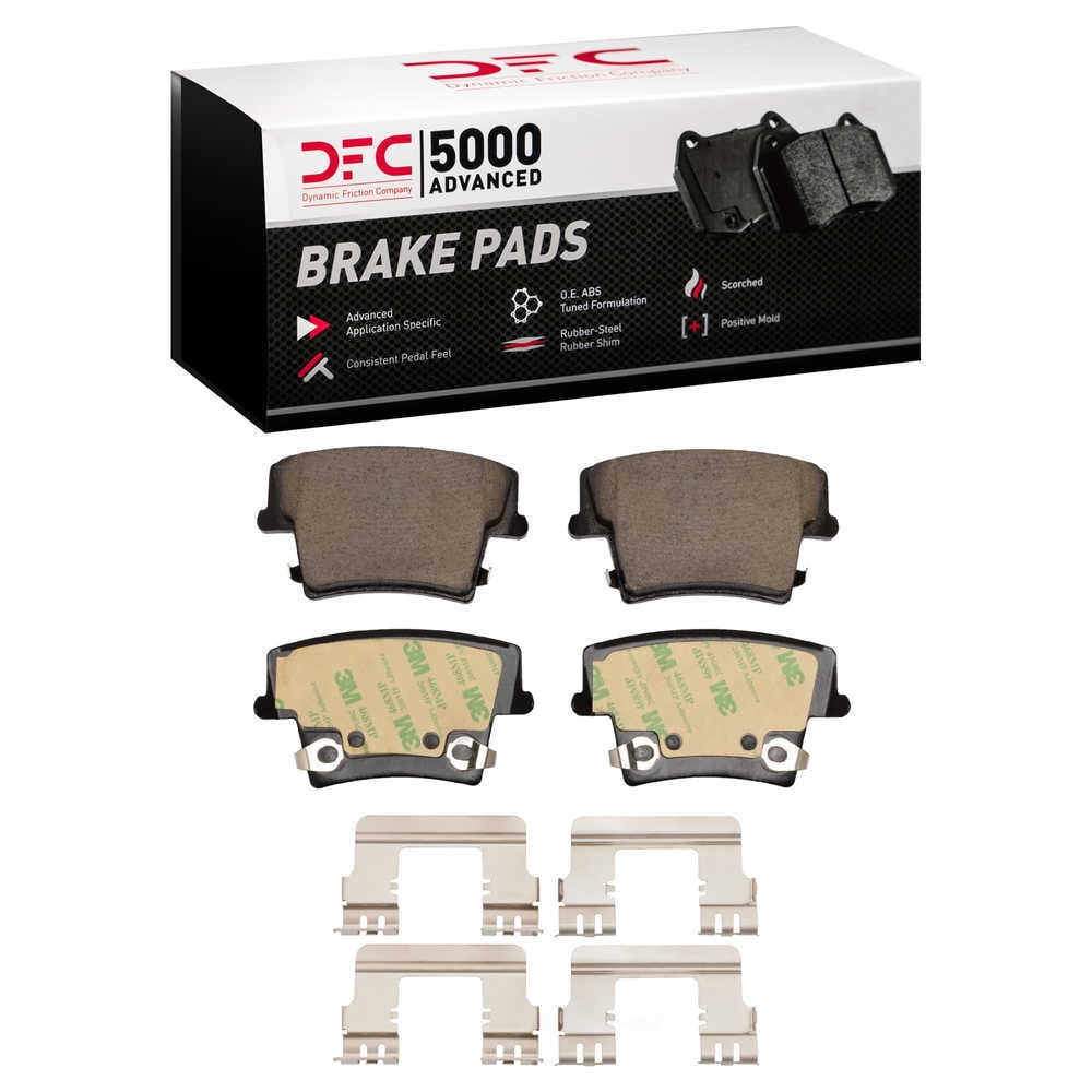 Dynamic Friction Company 1551-1057-03 DFC 5000 Advanced Brake Pads - Ceramic and Hardware Kit - OE