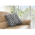 thumbnail image 6 of TreeWool (Pack of 2) Ogee Ikat Accent Decorative Cotton Throw Pillow Covers (18 x 18 Inches, Black), 6 of 6