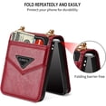 thumbnail image 4 of for Samsung Galaxy Z Flip 4 5G Women Wallet Case with Card Holder, Premium PU Leather Detachable Adjustable Cross-Body Strap Phone Case Cover for Samsung Galaxy Z Flip 4 CT Red, 4 of 16