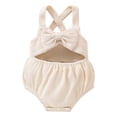 thumbnail image 1 of Body De Bebé Canastilla Onesies Para Niño Pequeño Verano Niña Tirantes Mariposa Chaleco Pantalones Cortos Mameluco Mono Beige Odeerbi LM103-5994, 1 of 9