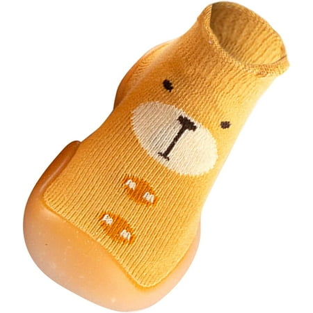 

QWZNDZGR Baby Boy Girls Animal Non-Slip Indoor Slipper Infants Breathable Elastic Socks Shoes with Memory Insole Protect Toes
