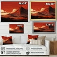 thumbnail image 4 of Designart "Volcanic Landscape In Red And Grey II" Volcano Floater Framed Canvas Wall Art, 4 of 5
