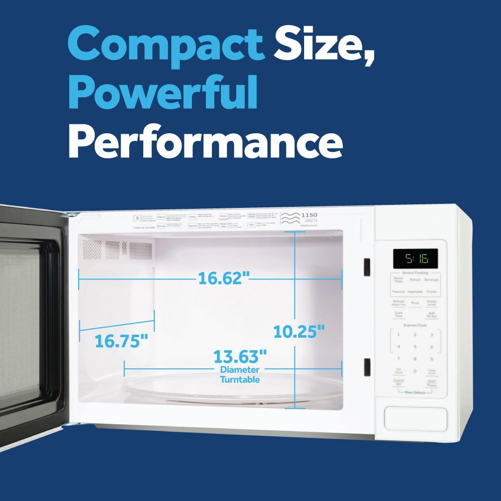 GE GCST16S1WWW 1.6 cu. ft. Countertop Microwave Oven