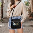 thumbnail image 5 of HELLHERO Dragonfly Print Women's Shoulder Crossbody Bag, PU Leather Waterproof Durable Zipper Purse for Daily Outings and Short Travel, 5 of 7