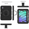 thumbnail image 5 of Case for iPad Mini 7 Case A17 Pro, for iPad Mini 7th/6th Generation Case, Heavy Duty Military Grade Shockproof Rugged Protective Cover with Built-in Stand/Pencil Holder Shoulder Strap, Black, 5 of 12