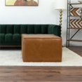 thumbnail image 4 of Kailey Mid-Century Modern Genuine Leather 31" Ottoman in Tan, 4 of 7