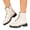 White, variant on Ankle Boots for Womens Chunky Platform High Top Combat Hiking Boot with Side Zipper Fashion Non Slip Casual Outdoor Dress Shoes Size 6.5‑10.5