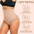 thumbnail image 2 of Tummy Control Thong Shapewear For Women Seamless High Waist Shaping Thong Panties Body Shaper Girdle Underwear, 2 of 4