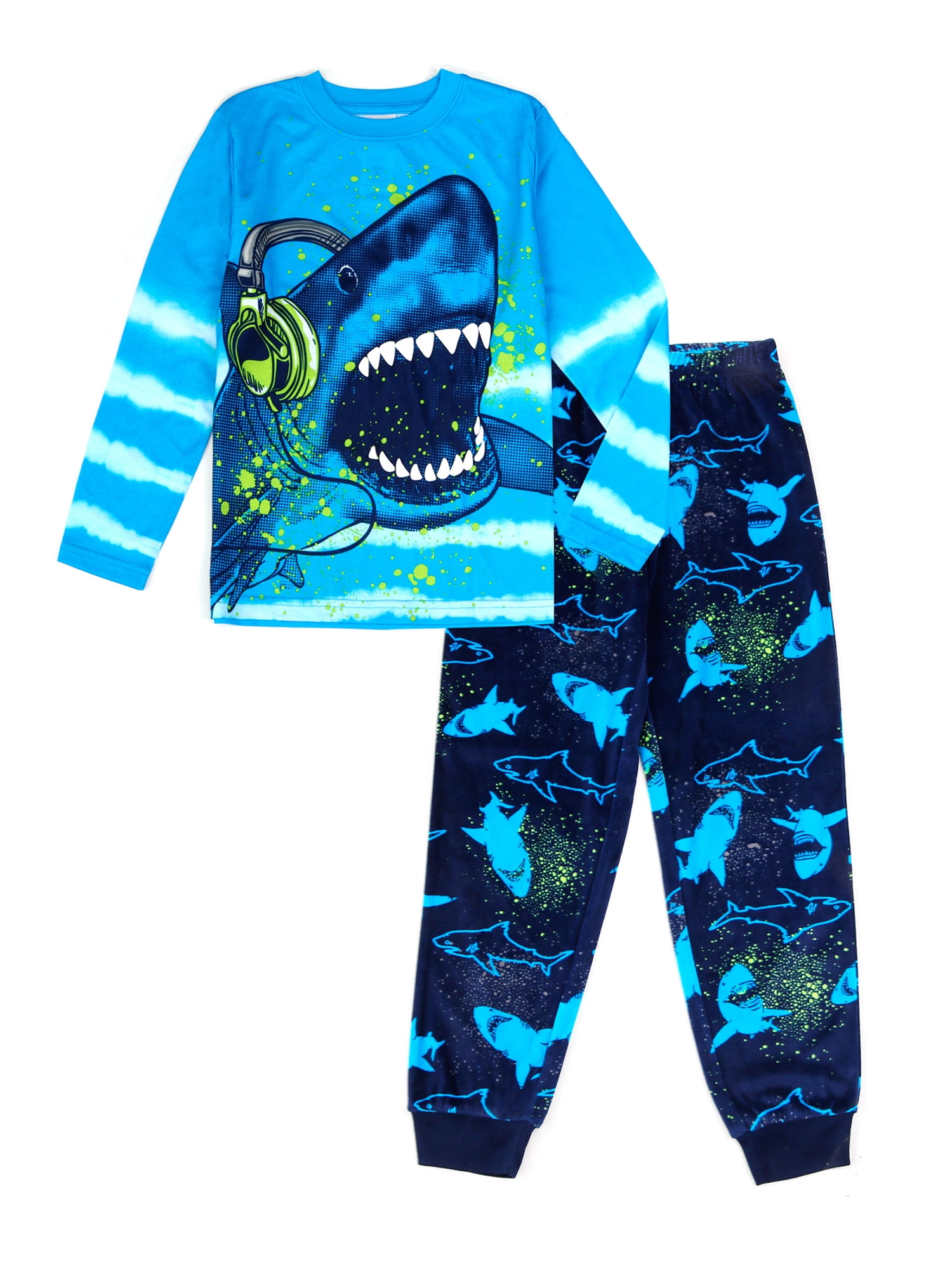 Jellifish Kids Boys 2 Piece Pajama Set Long-Sleeve Button-Down Top & PJ Pants