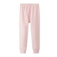 thumbnail image 2 of Piuwrlz Girls Boys Fleece Pants for Kids Long Thick Plush Sweatpants Velvet Solid Color Pink Size 9 Years, 2 of 4