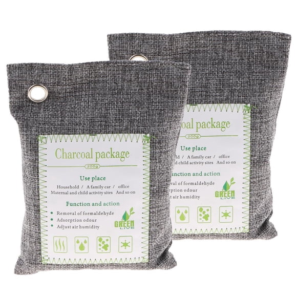 Bolsa de Purificación de Carbón de Bambú de 500 G (paquete de 2), Ambientador para Automóvil, Purificador de Aire para Armario, Ambientador Pa Cola Ambientador de carbón de bambú