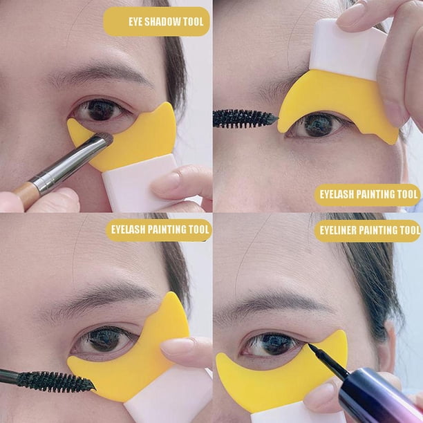 The NewpinkMulti-funcional Ayudas para el maquillaje de ojos Delineador de ojos Recubrimiento de sombra de ojos Pestañas Artefacto auxiliar Bisel Párpado inferior Pestañas Herramienta Pestañas esquí esquí Gafas de esquí