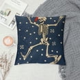 thumbnail image 2 of PHYHOO  Christmas Pillow Covers  Blue Skeleton Dance Winter Throw Pillows Pillowcase Home Decor Living Room House Decorative Cushion Case for Sofa Couch, 2 of 5