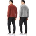 thumbnail image 2 of 2-Pack Men鈥檚 Crewneck Sweatshirt, Active Fleece Crew Neck Pullover Sweater, 2 of 7