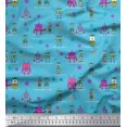 thumbnail image 1 of Soimoi Georgette Viscose Fabric Cartoon Machine & Gear Parts Hardware Print Fabric by Yard 42 Inch Wide, 1 of 3