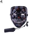 thumbnail image 3 of PULLIMORE Halloween Scary Mask Cosplay Costume LED Mask EL Wire Light up for Halloween Festival Party (White), 3 of 10