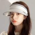 thumbnail image 3 of Gorra de béisbol de verano para mujer, gorra plegable UV con borde ancho para exteriores, 3 of 5