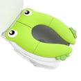 thumbnail image 1 of Asiento de entrenamiento para el baño con cojín de silicona antideslizante grande plegable portátil, adecuado para niños y niñas, asientos de inodoro para niños pequeños, 1 of 5