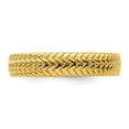 thumbnail image 4 of Auriga 925 Sterling Silver Gold-plated Herringbone Stackable Ring for Women Size- 5, 4 of 6