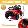 thumbnail image 3 of Okybaby 24V Kids Ride On Truck Car with Remote Control,Four-wheel Suspension, Max Speed 3.11MPH, Electric Kids Ride On Toy Car with Dual Motor,LED Light,USB,Bluetooth,MP3 for Kids of 2-5,Red, 3 of 8