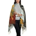 thumbnail image 2 of Honeii Vintage Truck Farm Scene Print Scarf Oversized Scarf Tassel Fall Winter Thick Scarf Warm Shawl Women,Women's Scarves & Wraps, 2 of 8