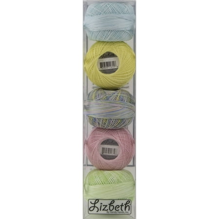 UPC: 0769826620105 | Handy Hands Lizbeth Specialty Pack Cordonnet Cotton Size 20-Pastel Assortment 5/Pkg
