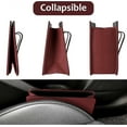 thumbnail image 5 of Car Trash Can, Leather Vehicle Trash Bin Car Dustbin Garbage Organizer Holder with One Roll Trash Bag, Foldable Hanging Mini Cars Storage Bag Co, 5 of 5