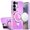 Light Purple, variant on For Samsung s25 Ultra CHROME HQ Rotational Magnetic Ring Hybrid - Light Purple