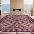 thumbnail image 2 of Design&I 5'x7' Washable Area Rug Purple Boho Lattice Abstract Southwestern Geometric Scroll Vintage for Dining Room, Under Table, Home Office, Snag-Free, Skid-Resistant, 2 of 7
