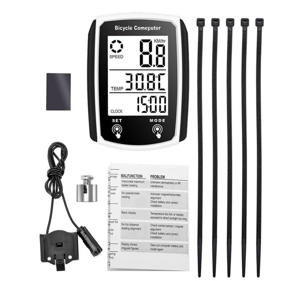 Sufanic Waterproof Bicycle Wired Speedometer Bike LCD Computer Speed Odometer English
