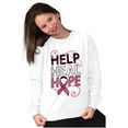 thumbnail image 5 of Help Heal Hope Breast Cancer Aware Women Crewneck Sweatshirt Brisco Brands S, 5 of 6