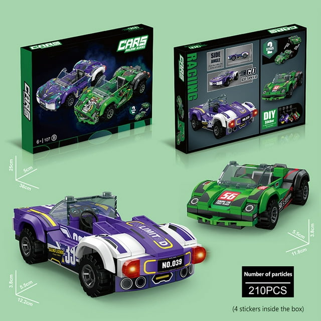 Racing Car Building Blocks Diy Sports Car Model Small Particle Building Bricks Educational Toys For Boys Gifts