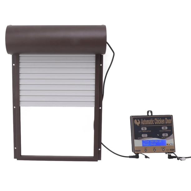 Puerta Temporizada De Gallinero, Pantalla LED, Puerta De Gallinero De Metal, Control Remoto Para Granja De Animales