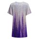 thumbnail image 4 of Moda Mujer Causal Cuello Redondo Blusa Estampada Camiseta de Manga Corta Verano Pocktes Tops Fridja ghk3527, 4 of 5