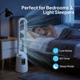 thumbnail image 4 of Ktaxon Smart Bladeless Fan, 38" Bladeless Tower Fan with BLDC Motor, Quiet Oscillating Tower Fan with Remote, Portable Cooling Fan with 8H Timer, 12 Speed, 3 Modes, Ideal for Home, Bedroom, Office, 4 of 8
