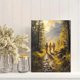 thumbnail image 2 of Qisvanset 12x16 Inch Jesus Emmaus Road Canvas Wall Art, Biblical Disciples Painting Countryside Religious Decor, 2 of 8