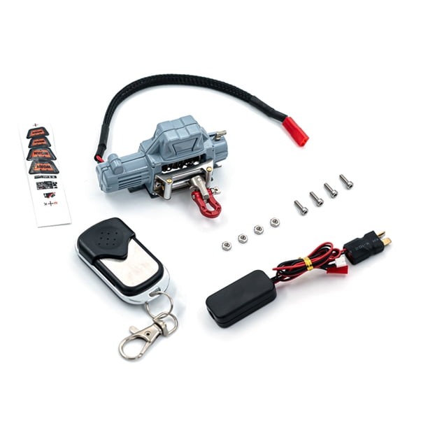 Cabrestante RC con sistema de control remoto T Plug Compatible con 1/10 1/8 TRX-4 Trx4 Axial SCX10 90046 RC4WD D90 KM2 RC Car Tomshoo Cabrestante