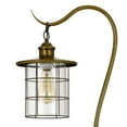 thumbnail image 2 of 60 Inch Metal Downbridge Design Floor Lamp with Caged Shade, Antique Brass- Saltoro Sherpi, 2 of 5