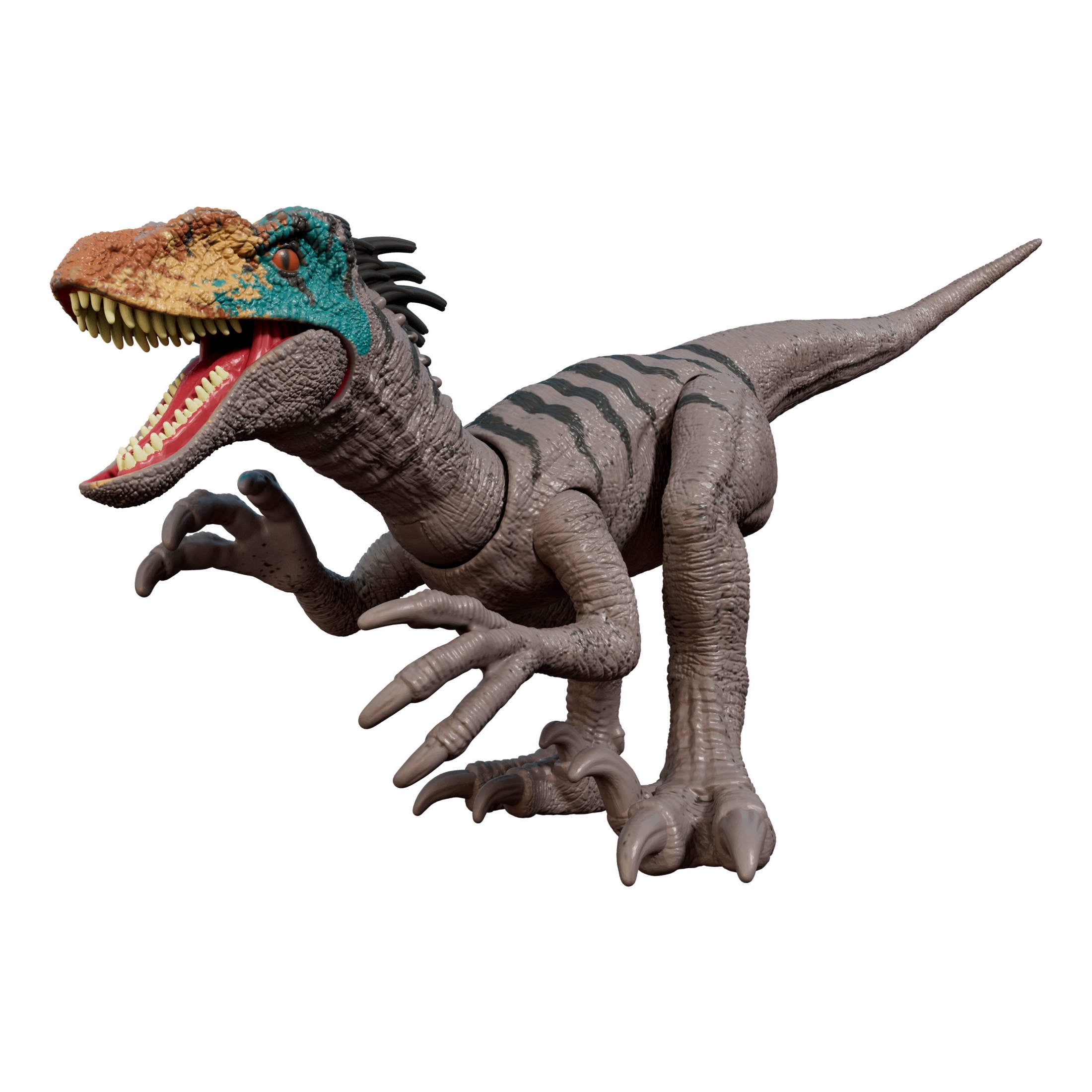 Jurassic World Frenzy Pack Velociraptor Dinosaur Figure, Authentic Toy, Digital Play