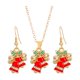 thumbnail image 5 of 3x Conjunto de Collar Y Aretes de Navidad Conjunto de Joyería de Navidad para Mujer para Regalos de Fiesta de Aniversario Día de San Valentín Cumpleañ 3 piezas, 5 of 8