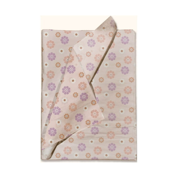 Groovy Flowers Printed Tissue Paper - Decorative Tissue for Decoupage - Floral Tissue Paper | 24 Sheets 20" x 30"