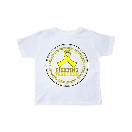 

Inktastic Fighting Together- Endometriosis Awareness yellow ribbon Gift Toddler Boy or Toddler Girl T-Shirt