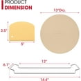 thumbnail image 2 of fafa-Unicook 13 Inch Round Pizza Stone for Oven and Grill, Oven Baking Stone for Bread, Cordierite Pizza Pan for Baking Crispy Pastry, Bread and Cookies, Includes Carry Rack and Dough Scraper, 2 of 4