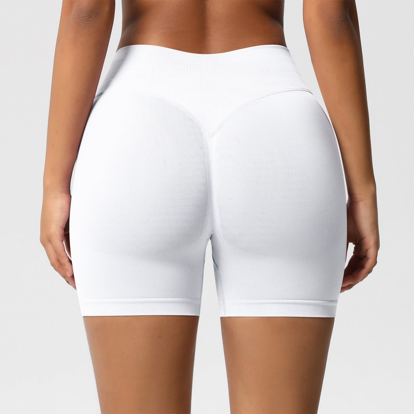 ZQUUVOU Women's Shorts Sports Fitness High Waisted Tight Yoga