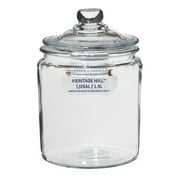 Anchor Hocking Heritage Hill Glass Jar with Lid, 1/2 Gallon, Best Used for Pantry Jar Storage and Display