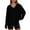 Black, variant on ZUKMRJPC Women's V Neck T Shirts Oversized Long Sleeve Solid Color Pullover Tees Cotton Soft Comfy Loose Fit Basic Tops