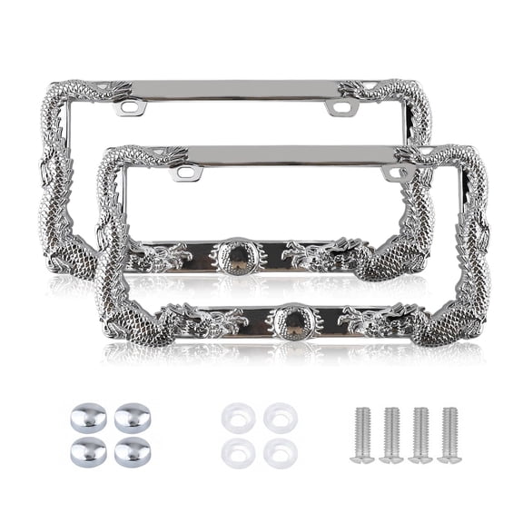 KINGWOLF 2Pack License Plate Frame Dragon Mythic Style