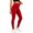 *Red, variant on VBVC Women's Ribbed Knit High Waist Yoga Leggings , Button Detail Workout Pants For Women , Ladies' Stretch Activewear Bottoms, S-2XL